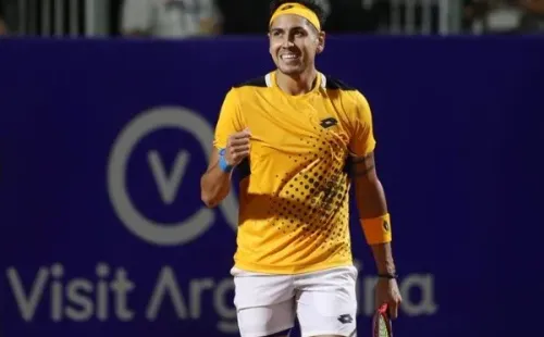 La celebración de Alejandro Tabilo tras instalarse en las semifinales. Foto: @CordobaOpen