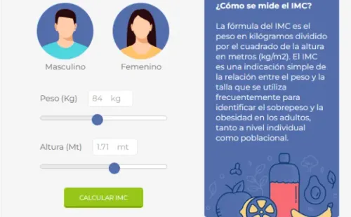 Calculadora IMC Clínica Las Condes