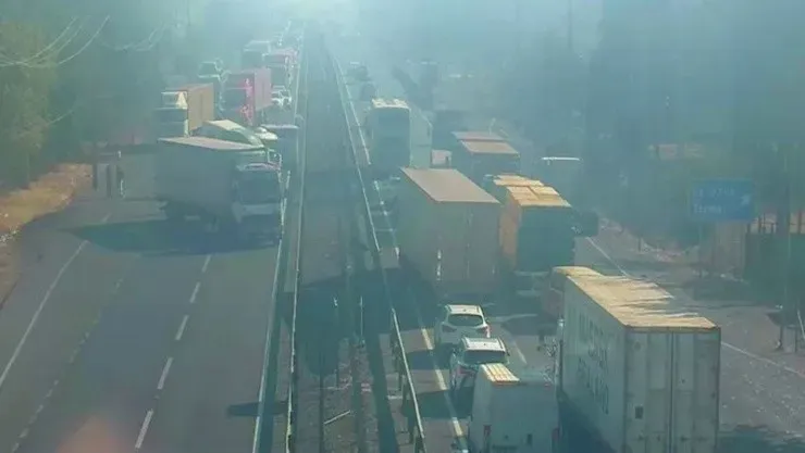 La Ruta 5 fue bloqueada esta mañana a la altura de San Fernando