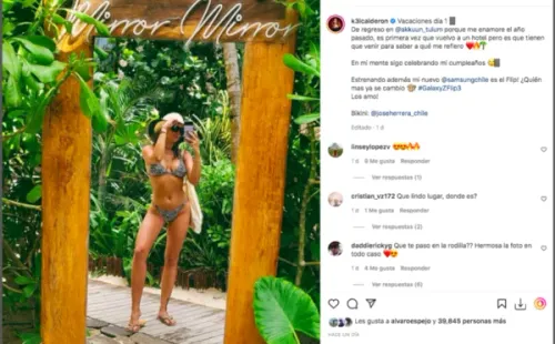 Kel Calderón entre transparencias y vacaciones caribeñas.(5)