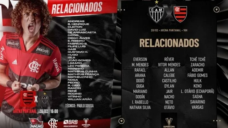 Flamengo Atlético Mineiro mengao galo supercopa cuiabá