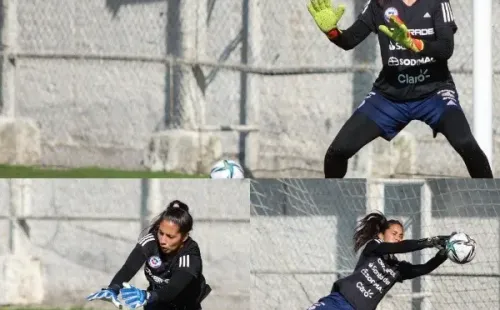 Las tres porteras de la selección chilena femenina adulta en esta fecha FIFA: Natalia Campos, Valeria Rojas y Gabriela Bórquez. (Comunicaciones ANFP)