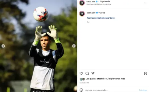 Toselli tiene felices a los hinchas de Central Córdoba con su rendimiento. (Foto: @cacc.sde)