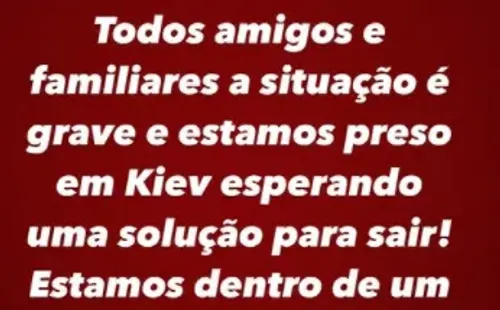 Moraes pidió ayuda en redes sociales y a través de un audio enviado a la prensa brasileña.
