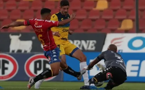 Di Yorio le anotó un gol a Unión Española en Santa Laura (Agencia Uno)