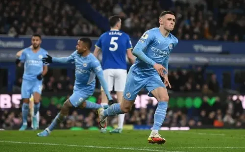 Phil Foden salvó al Manchester City con el agónico gol del triunfo ante el Everton. Foto: Getty Images