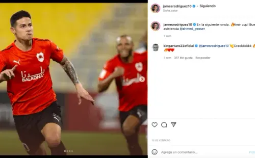 El volante cafetalero ha tenido buenas presentaciones en el fútbol catarí. (Foto: @jamesrodriguez10)
