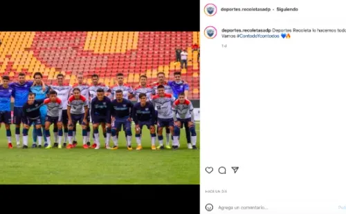 Deportes Recoleta vivió con mucha emoción su histórico primer partido en Primera B. (Foto: @deportes.recoletasadp)