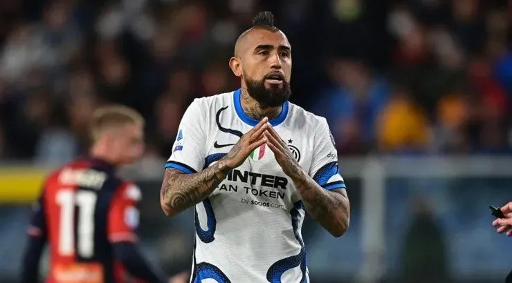 Arturo Vidal ingresó desde el banquillo y cumplió, pero no pudo hacer nada para levantar al Inter en el marcador. Foto: Getty Images