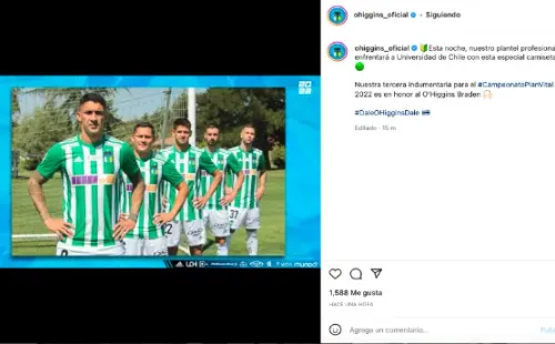 El Capo de Provincia presentó su tercera indumentaria a sus hinchas a través de redes sociales. (Foto: @ohiggins_oficial)