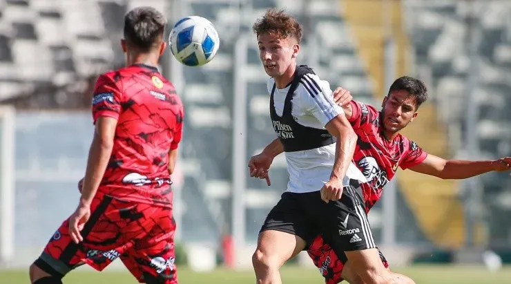 Luciano Arriagada también se hizo presente con un gol en el triunfo de Colo Colo ante Lautaro de Buin. Foto: Comunicaciones Colo Colo