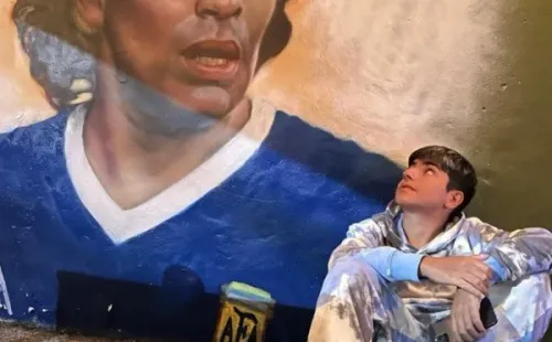 Benjamín Agüero es nieto de Diego Maradona y ahora comenzará a escribir su propia historia en el fútbol. (Foto: @aguerobenja19)