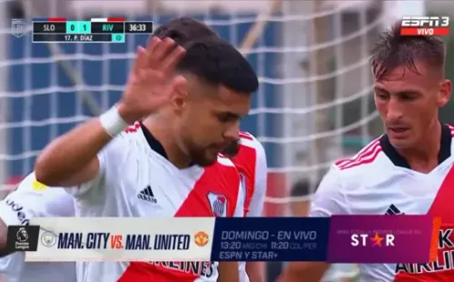 Paulo Díaz marcó gol ante el que fuera su equipo por un par de años. (Foto: Captura Espn)