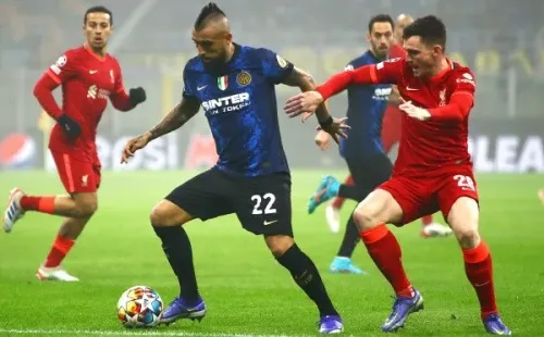 Arturo Vidal y el Inter van por la remontada ante el Liverpool en la Champions. Foto: Getty Images