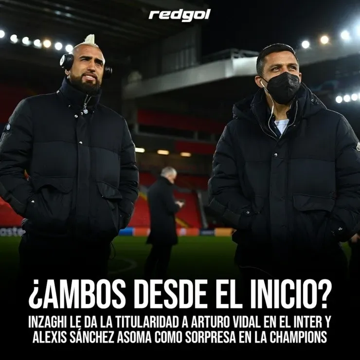 Alexis Sánchez estará como alternativa en la visita de Inter de Milán a Liverpool, por octavos de final de la Champions League