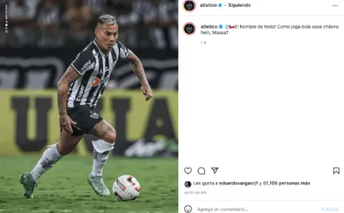 Turboman está feliz en el Atlético Mineiro y el cuadro brasileño podría tener nuevos dueños. (Foto: @atletico)