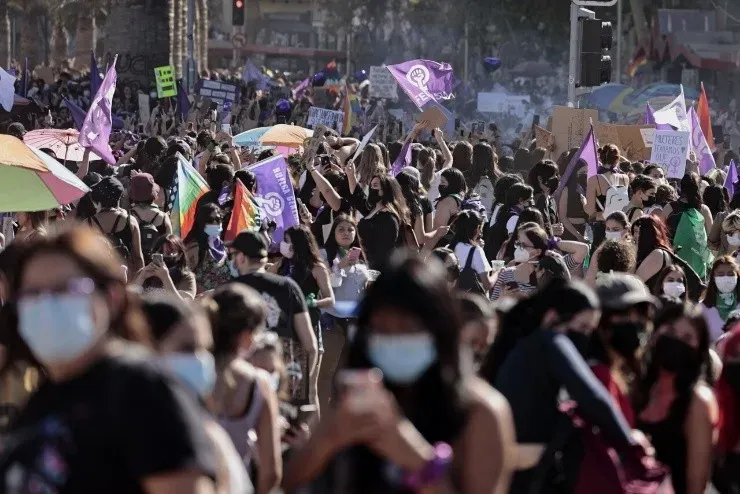 Día Internacional de La Mujer 8M en Chile | Foto: Agencia Uno