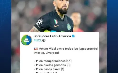 Los números de Vidal (Sofascore)