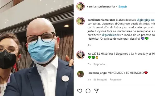 Instagram Camila Vallejo:    @camilantoniamaranta