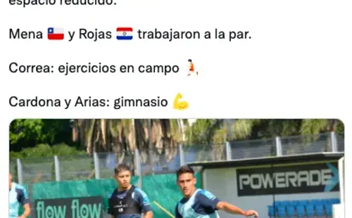 Racing indicó en sus redes sociales que Eugenio Mena dejó atrás su lesión, pero igualmente no fue considerado por Martín Lasarte para los dos últimos partidos de La Roja en las Eliminatorias a Qatar 2022. (Foto: Racing Club)