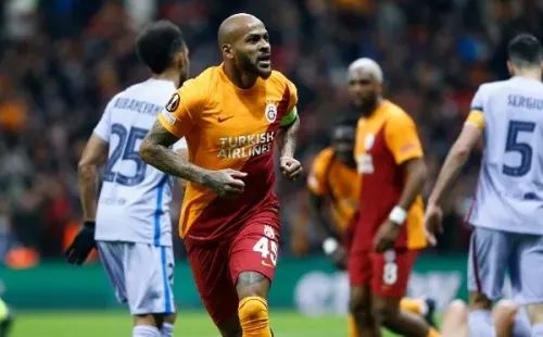 Marcao anotó la apertura de la cuenta y puso la ilusión en el Galatasaray de Erick Pulgar. Lamentablemente no les alcanzó y el Barcelona los eliminó. Foto: Getty Images