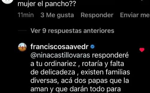 Pancho Saavedra reacciona tajante ante odioso comentario tras revelar a su hija.