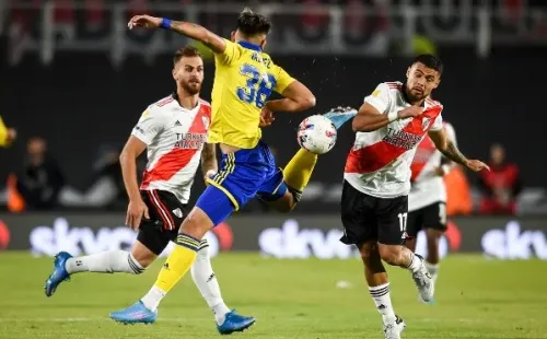 Paulo Díaz y un jugadón en el Superclásico entre River y Boca. (Foto: Getty Images)