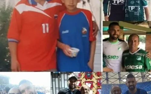 Ronnie Fernández junto a su padre en distintas etapas de su carrera