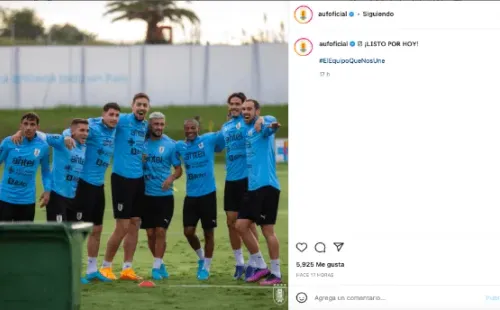 La selección uruguaya ya se entrena pensando en sus partidos ante Perú y Chile. (Foto: Asociación Uruguaya de Fútbol)