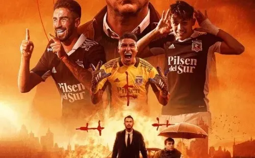 El afiche de Colo Colo inspirado en Batman. Foto: Twitter @BarryShirts