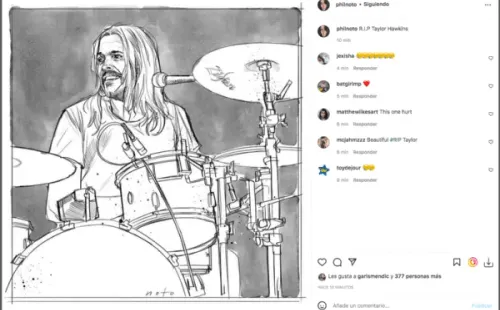 Las reacciones ante la muerte del baterista de Foo Fighters.(6)