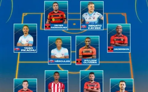 Parraguez y sus compañeros se robaron la oncena ideal de los cuartos de final de la Copa del Nordeste. (Foto: Copa do Nordeste)