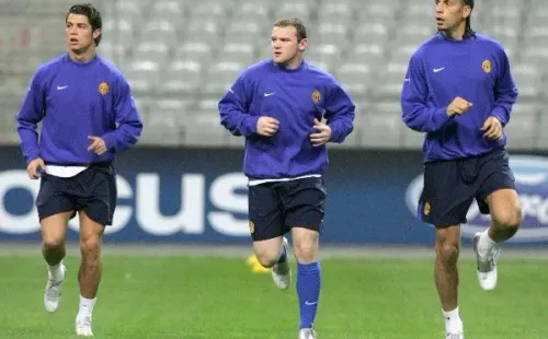 CR7, Wayne Rooney y Ferdinand en Manchester United. (Foto: Getty)