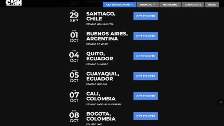 Programación oficial de la gira de despedida de Daddy Yankee, con escala en el estadio Monumental