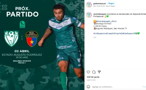 General Velásquez se prepara para debutar en el torneo 2022 de la Segunda División. (Foto: @gralvelasquez)