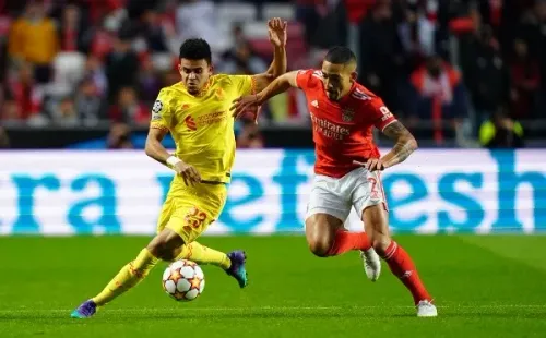 Luis Díaz fue una de las figuras del Liverpool en el triunfo ante el Benfica en la Champions League. Foto: Getty Images