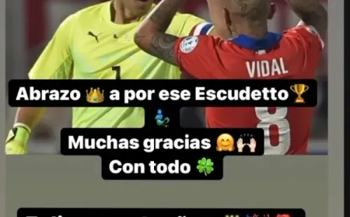 La respuesta de agradecimiento de Claudio Bravo.