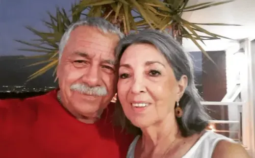 Caszely junto a su esposa María de los Ángeles Guerra