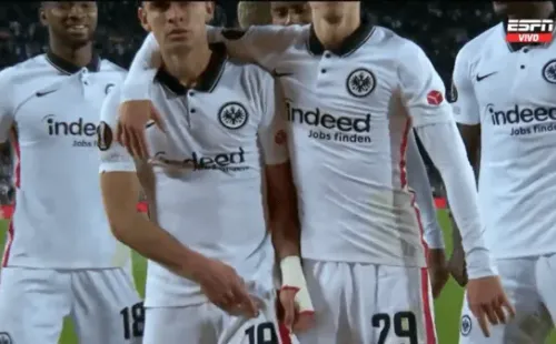 Rafael Santos Borré dedicó su gol a Freddy Rincón. (Foto: Captura Espn)