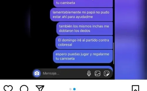 El mensaje de Falcón prometiendo su camiseta