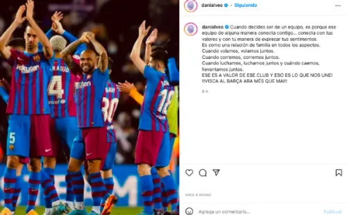 Dani Alves levanta al Barcelona. (Foto: Getty)