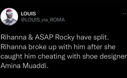 Aseguran que Rihanna terminó con A$AP Rocky.(Foto: Twitter)