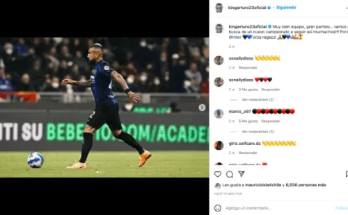 El mensaje de Arturo Vidal tras el triunfo del Intersobre el AC Milan y el paso a la final de la Copa Italia.