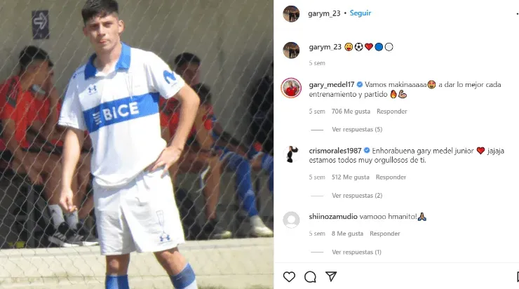 Gary Medel Henríquez subió una foto con la camiseta cruzada