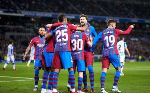 Barcelona pudo aguantar el gol marcado por Pierre Emerick Aubameyang. (Foto: Getty Images)