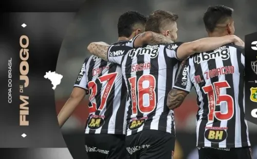 Eduardo Vargas y su equipo festejan triunfo en Copa de Brasil. (Foto: Atlético Mineiro)