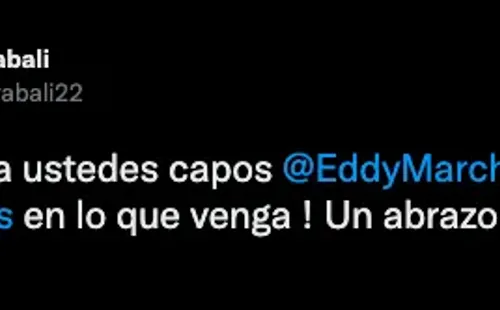 El mensaje de Omar Carabalí a Edmundo Valladares y Edison Marchant.