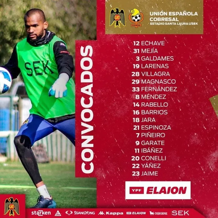 Bryan Rabello vuelve a la nómina de convocados en Unión Española