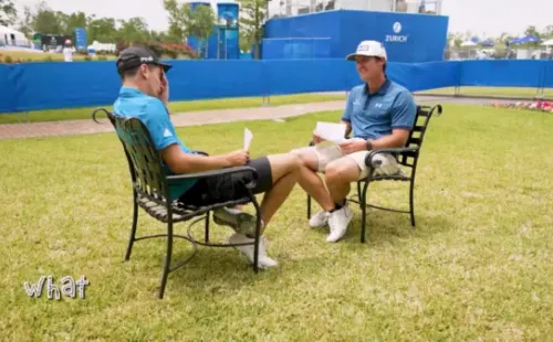 Niemann y Pereira se divirtieron con los chistes. (Foto: Captura: PGA Tour)