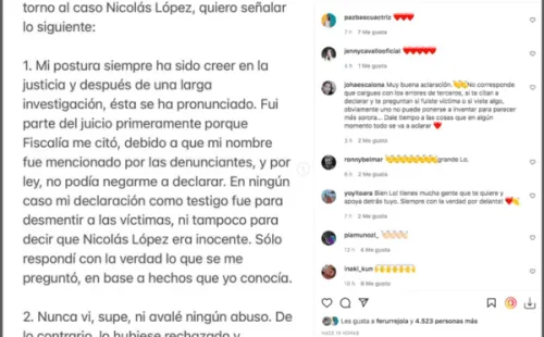 Loreto Aravena habla sobre el caso Nicolás López.(Foto: Instagram)